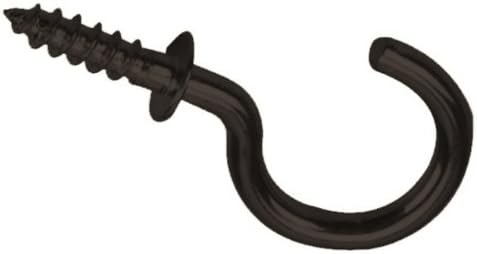 TD DesignsTD Designs Bronze/Black Cup Hooks 5/8" Key Jewelry Hooks Screw in (Pack of 20) Small