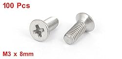 Uxcell a15101300ux0191 M3 x 8mm Phillips Flat Head