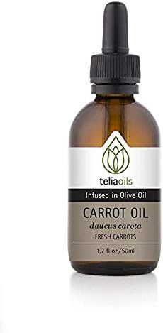 Carrot Oil (Daucus Carota) Infused Oil Extract (Macerated Oil), 1.7 Oz - 50 Ml/the Best Skin Rejuvenation and Regeneration Product - A Natural Tanning Enhancer/for All Skin Types by Teliaoils