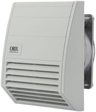 ORIX 24 VDC, 0.26 A, Enclosure Fan - Axial Flow Fan w/ Dust and Water Resistant (IP43), 8.23 in. (W) X 8.9 in. (H) [209 mm (W) X 226 mm (H)], Exhaust Type