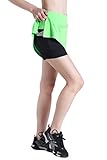 EAST HONG Women's Lightweight Running Skirt movement Fitness Tennis Golf skirt (M, Lawn Green)