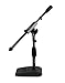Gator Frameworks Short Weighted Base Microphone Stand with Soft Grip Twist Clutch, Boom arm, and both 3/8" and 5/8" Mounts; Base Dimensions - 4.5" X 8" (GFW-MIC-0821) primary