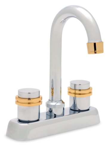 Ambassador Marine Pisces Collection 4-Inch Bar Faucet, Chrome/18k Gold