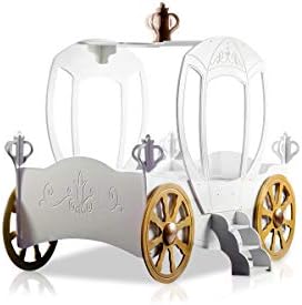 Kinderbett Prinzessin Kutsche In Weiss Mit Matratze Amazon De Baby