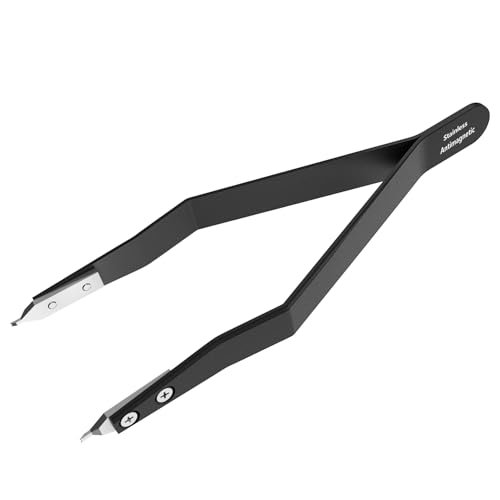 7825 Spring Bar Tweezer, Watch Spring Bar Plier Removal Tool for Watchmaker and Repairer (Black)