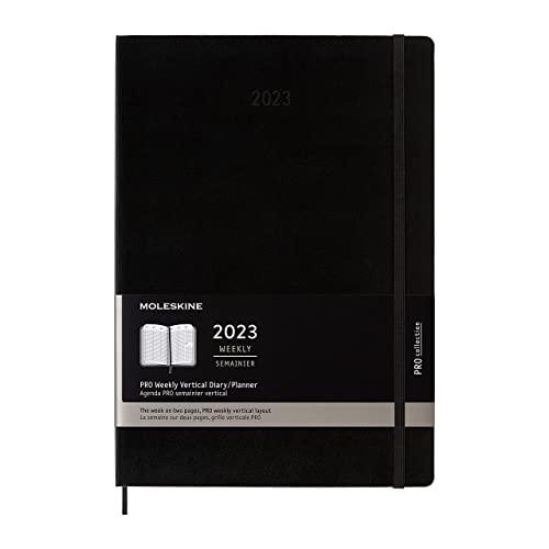 Moleskine Weekly Professional Planner 2023, 12-Month Weekly Diary with Vertical Layout, Planner with Hourly Breakdown, Hard Cover, Size A4 21 x 29.7 cm, Colour Black — image 1
