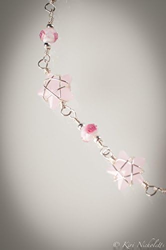 Catch a Falling Star glass, crystal and wire necklace