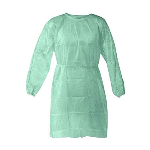 Disposable Isolation Gown Size: Universal Qty: 50 per Case (Green)