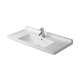 Duravit 0304800000 Starck 3 33-1/2-Inch Single-Hole Furniture Washbasin, White Finish