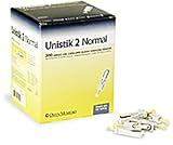 Unistik 2 NORMAL Safety Lancets - 21G 2.4mm depth lancet, 200 Unit / box Model OMMAT0704Z