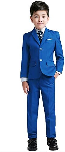 Boys Colorful Formal Suits 5 Piece Slim Fit Dresswear Suit Set