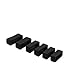 SenseYo 6 Pcs Rubber Watch Band Accessories 20mm 22mm 24mm Black Rubber Watch Band Strap Loops