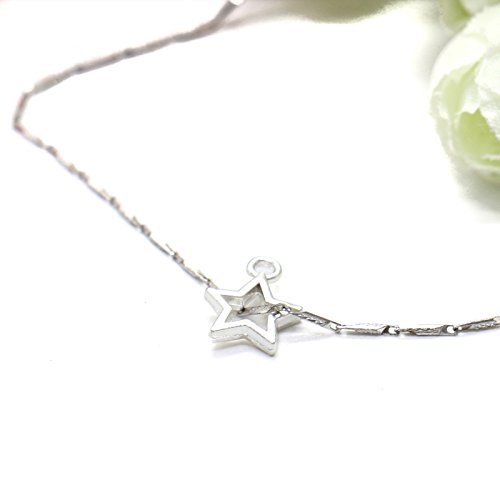 MAISHO 200pcs Stars DIY Charms Pendant for Crafting Jewelry Making Accessory Silver/Bronze