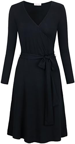 best black wrap dress