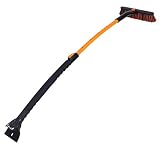 BIRDROCK HOME Snow Moover Extendable 50" Car Brush and Ice Scraper with Foam Grip - Auto Snow Removal - Car Truck SUV Windshield - Heavy Duty