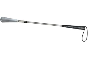 PATKAW Retractable Stainless Steel Shoehorn for Elderly, Portable Shoe Wearing Tool with Spring, Household