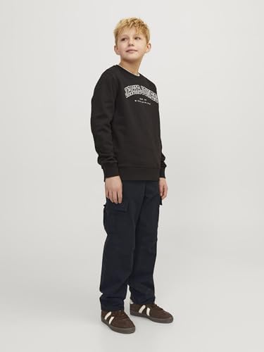 JACK&JONES JUNIOR JPSTKANE JJBARKLEY Cargo Pant Noos Jnr, Pantaloni Cargo Bambino, Black,