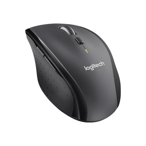 M705 Marathon Ratón inalámbrico, Receptor Unificador USB de 2,4 GHz, 1000 dpi, 5 Botones Programables, Batería de 3 años, Compatible con PC, Mac, Portátil, Chromebook - Grafito