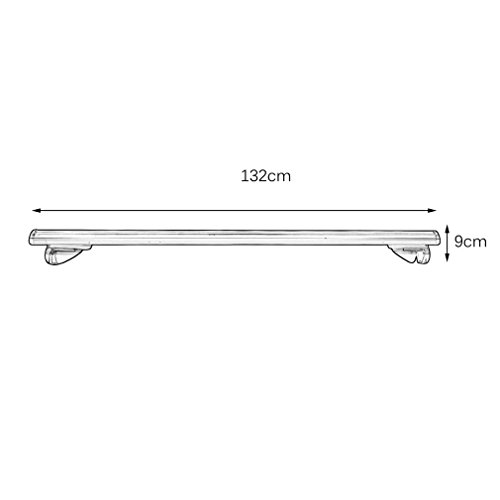 Universal Roof Rack Cross Bars 52'' Aluminum Front and Rear Roof Luggage Racks Adjustable Fits Gap Between Existing Raised Side Rails with Gap with Anti-Thief Lock + Key (Pack of 2) 170LBS Capacity