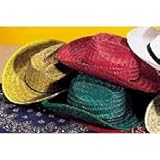 Barn Dance Straw Cowboy Hats, Package of 12