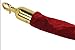 Displays2go 6 1/2-Feet Crowd Control Velvet Rope with Brass Hooks - Burgundy (RP2MRRBR03)