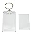 ASTRQLE 10PCS Clear Blank Photo Image Picture Frame Framework Keychain Key Buckle Ring(Rectangle)