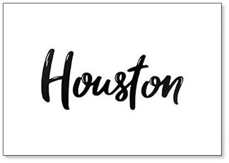 Imán para nevera Houston, Usa, caligrafía clásica escrita a mano ...