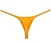 Men's Breath Hole Thong Bulge Pouch Bikini G-string Underwear T-back Male Micro T-back Thongs Yellow XL