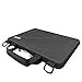UZBL 11-11.6 inch EVA Work-in Laptop Sleeve and Case with Carrying Handle and Strap for Chromebook, Ultrabook and Notebooks, Designed for Students, Classrooms and Business, Black Nylon (Black PU)