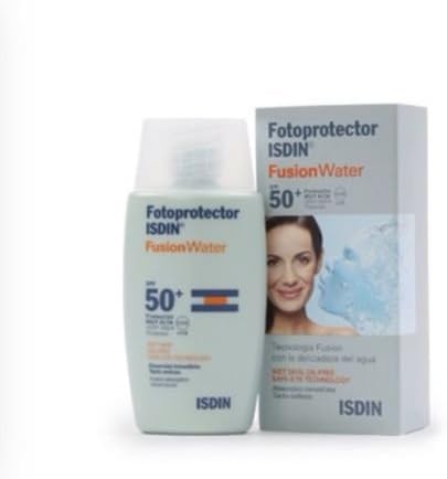 Isdin Sunscreen FusionWater Spf 50+ 50ml. Wet Skin, Oil-free Safe-Eye Technology