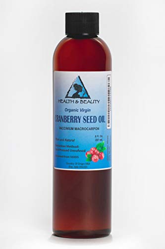 Cranberry Seed Oil Unrefined Organic Virgin Raw Cold Pressed Prime Fresh Pure 8 oz