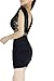 Vobaga Women's Sheer Mesh Stretchy Sequin Empire Waist Party Dress Black