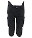 Russell Athletic Boys Integrated 7-Piece Pad Football Pant, Black, S