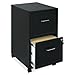 Lorell SOHO Mobile 2 Drawer File Cabinet in Black 