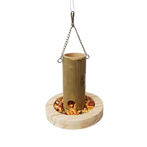 Yardwe Feeder Cup Bamboo Bird Parrot Pet Feeding Cup Hanging Outdoor Water Food Farming Equipment Animal Cage Bowl Foraging Toys