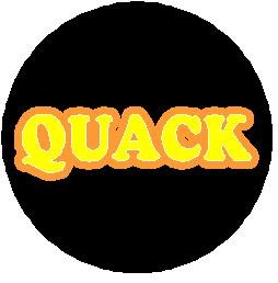 QUACK Pinback Button 1.25" Pin / Badge ~ Yellow Duck
