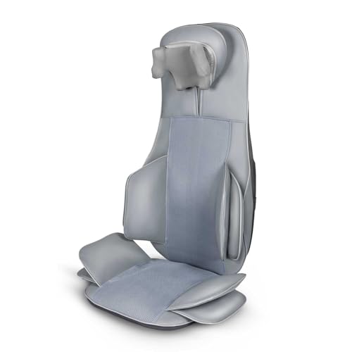 Power Therapy Asiento Masajeador Power Back Masaje tipo Shiatsu con 12 Nodos 3D para Masaje Relajante 48w de Potencia Color Gris