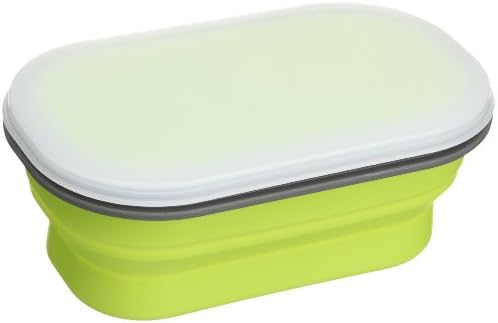 Lexington SNABXS-GRN-382C Small Silicone Collapsible Snack Box - Green