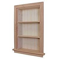 14x24 Unfinished Recessed Aiden Wall Niche Fox Hollow Furnishings - (Also Available in White, Dark Brown Gray)