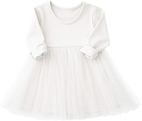 Baby Girls Black Dress Tutu Long Sleeves Ruffle Tulle 6-48m