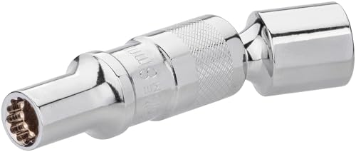 VIGOR Glühkerzensteckschlüssel V7016-8, 8 mm, 3/8 Zoll Vierkant, mit Gelenk und Magnet, außen Doppelsechskant, für enge Räume, für Diesel-Pkw und Nutzfahrzeuge