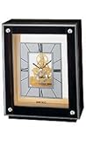 Seiko Mantel Clock Genuine Dark Ebony Veneer Wooden Case