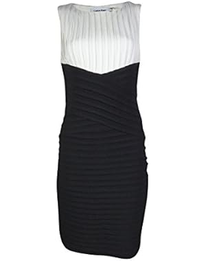 Calvin Klein Women's Pleated Colorblocked Jersey Dress