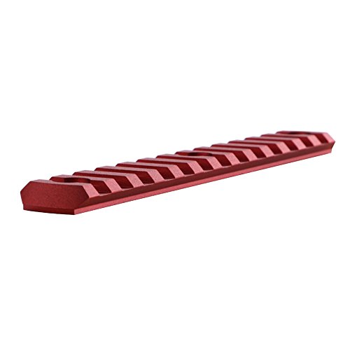 TuFok M-lok Picatinny Rail Adapter - Low Profile Picatinny Rail Attachment,M lok Rail Mount(Aluminum,13-Slot,Red)