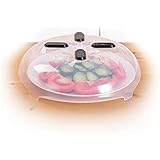 Magnetic Microwave Splatter Cover,Horsky Microwave Plate Guard Lid With Steam Vent 11.8 Inch