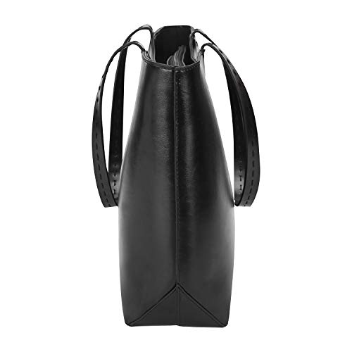 Tote Bags For Women Shoulder Handbags Large Capacity Travel Soft Shopping Neat (1.black) - Thumbnail 3