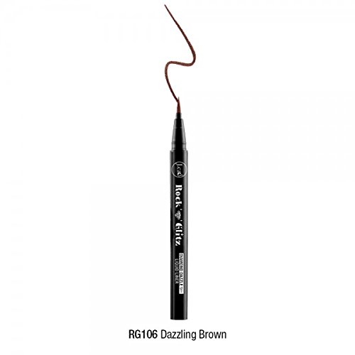 J Cat Rock 'N' Glitz Diamond Dazzle Liquid Eye Liner 8 Shades (RG106 Dazzling Brown)