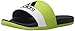 adidas Men's Adilette SC, Semi Solar Slime/Core Black/White, 12