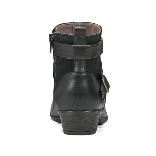 ROCKPORT WOMENS CARLY STRAP ANKLE BOOT, BLACK, 6.5 US