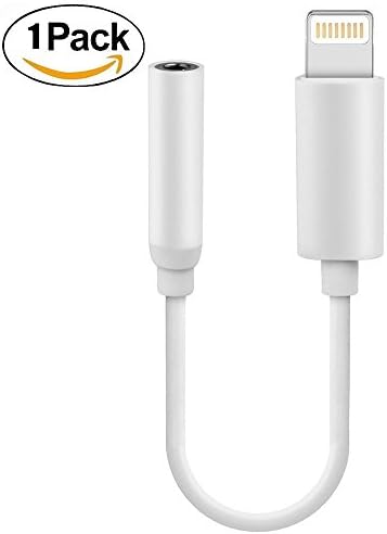 [ 1 Pack ] Headphone Adapter to 3.5mm earbuds Jack Adapter Earphone for iPhone 7 and 7 Plus Lightning Connection Converter